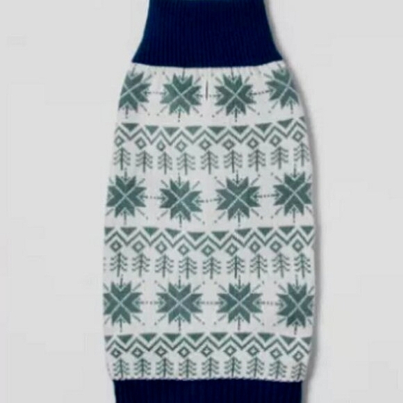 Target Pet Snowflake Dog & Cat Sweater| Wondershop Pull On Turtle Neck NEW - Picture 7 of 8